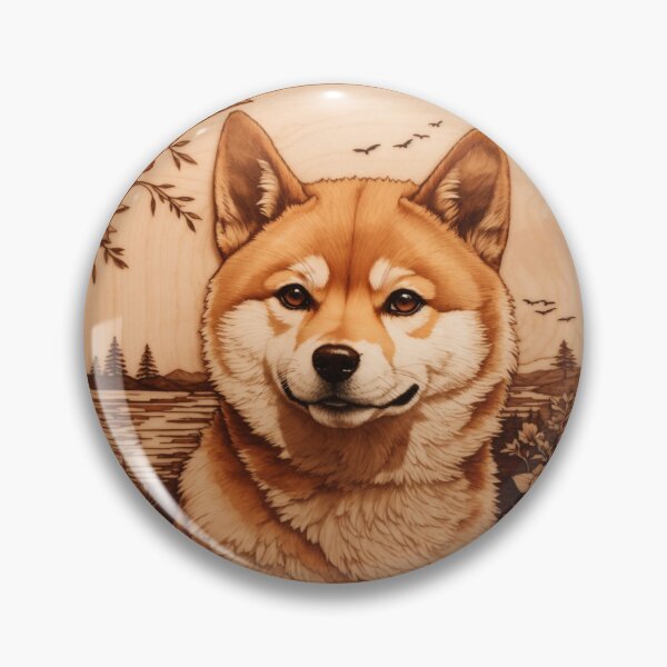 Item preview, Shiba Inu: The Noble Spirit of Wood (Pyro Pets Art - 091) designed and sold by pyropetsart.
