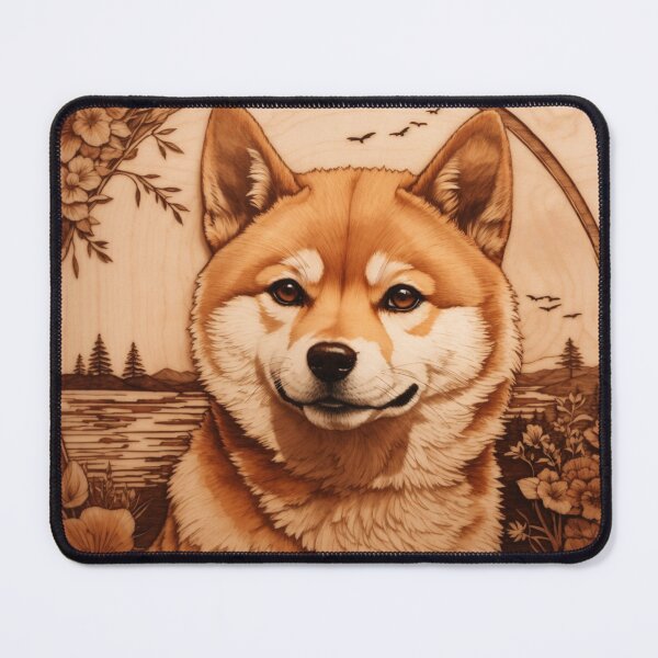 Item preview, Shiba Inu: The Noble Spirit of Wood (Pyro Pets Art - 091) designed and sold by pyropetsart.