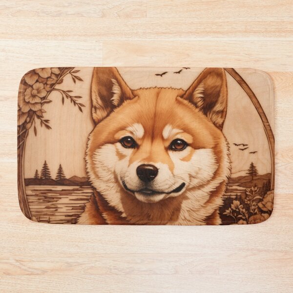 Item preview, Shiba Inu: The Noble Spirit of Wood (Pyro Pets Art - 091) designed and sold by pyropetsart.