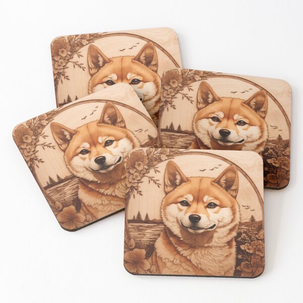 Item preview, Shiba Inu: The Noble Spirit of Wood (Pyro Pets Art - 091) designed and sold by pyropetsart.