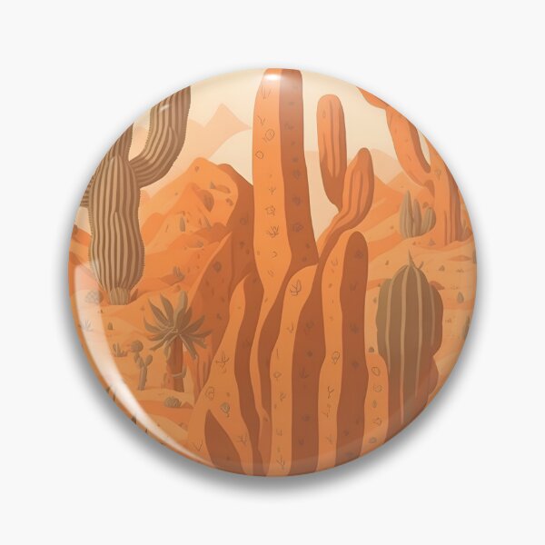 Item preview, "Desert Dreams: Artwork with Seamless Patterns in Warm Sandy Tones and Cacti Accents designed and sold by Best-Art-32.