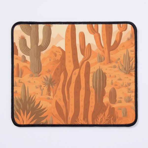 Item preview, "Desert Dreams: Artwork with Seamless Patterns in Warm Sandy Tones and Cacti Accents designed and sold by Best-Art-32.