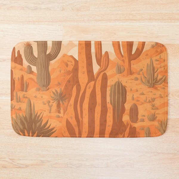 Item preview, "Desert Dreams: Artwork with Seamless Patterns in Warm Sandy Tones and Cacti Accents designed and sold by Best-Art-32.
