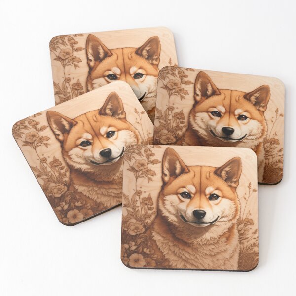 Item preview, Shiba Inu: The Noble Spirit of Wood (Pyro Pets Art - 090) designed and sold by pyropetsart.