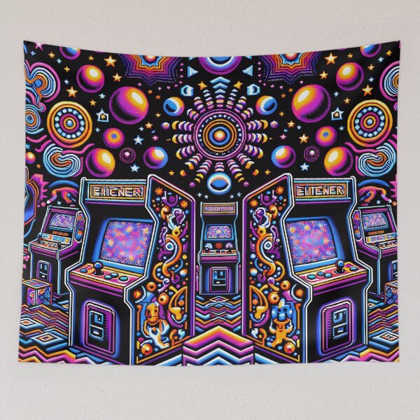 Item preview, Retro Arcade Pattern designed and sold by NeatSplash.