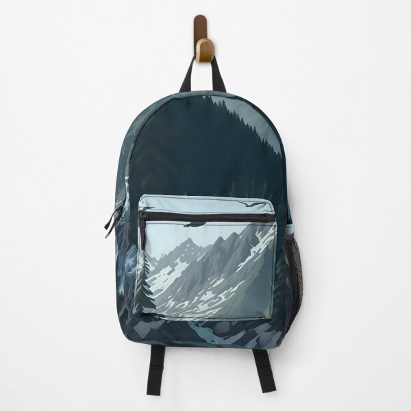 Item preview, "Mountain Majesty: Artwork Pattern with Cool Grays, Forest Greens, and Realistic Details" designed and sold by Best-Art-32.
