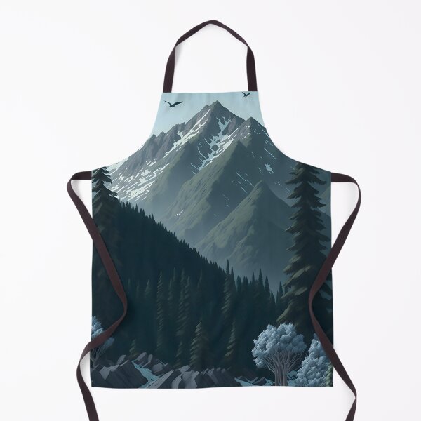 Item preview, "Mountain Majesty: Artwork Pattern with Cool Grays, Forest Greens, and Realistic Details" designed and sold by Best-Art-32.
