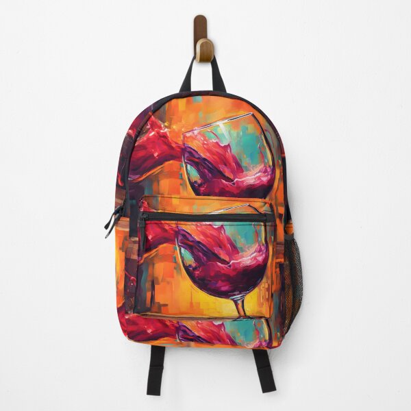 Item preview, Vibrant Pour- Bold Colors and Youthful Energy in Red Wine Art Generative AI designed and sold by OlfactoART Studio.