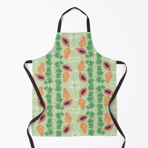 Item preview, Papaya Fruit, Leaf, and Blossoms in Gouache Paint designed and sold by IridescentSea.