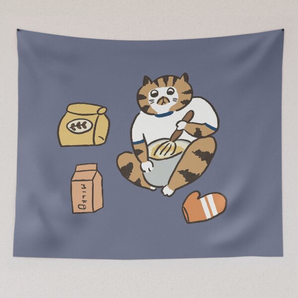 Item preview, funny cat and bread,cat drawing designed and sold by LittleAdong.