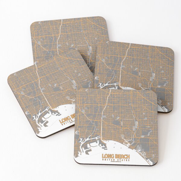 Item preview, Long Beach City Map of California, USA - Bauhaus designed and sold by deMAP.