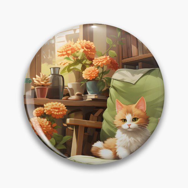 Item preview, Kitten Reading Corner designed and sold by aurahealing.