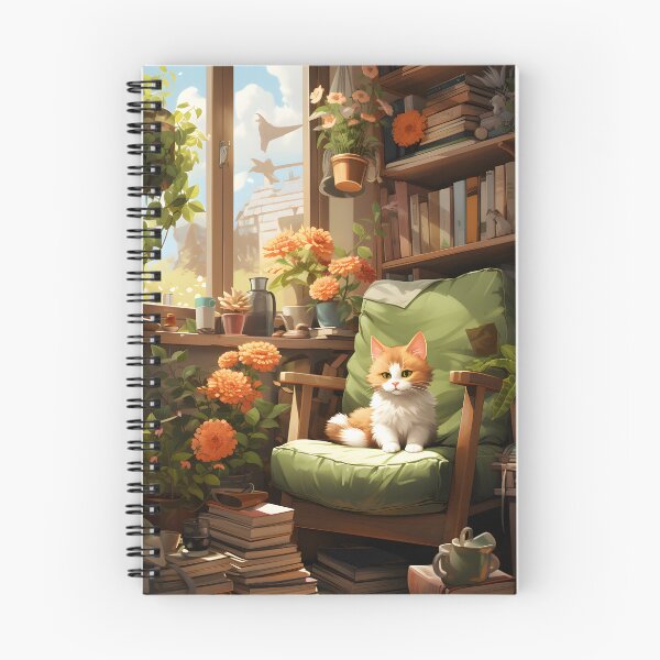 Item preview, Kitten Reading Corner designed and sold by aurahealing.