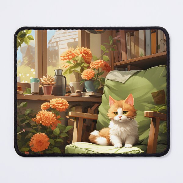 Item preview, Kitten Reading Corner designed and sold by aurahealing.