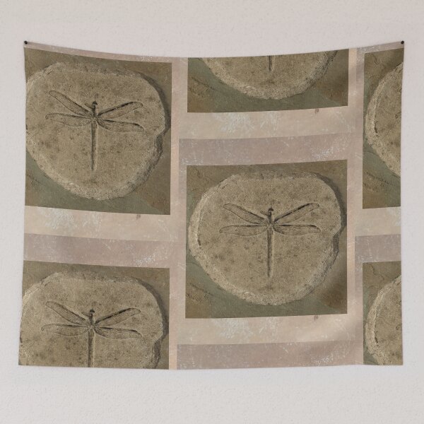 Item preview, Dragonfly Fossil Sepia Tone Photography Design designed and sold by EarthArtDesigns.