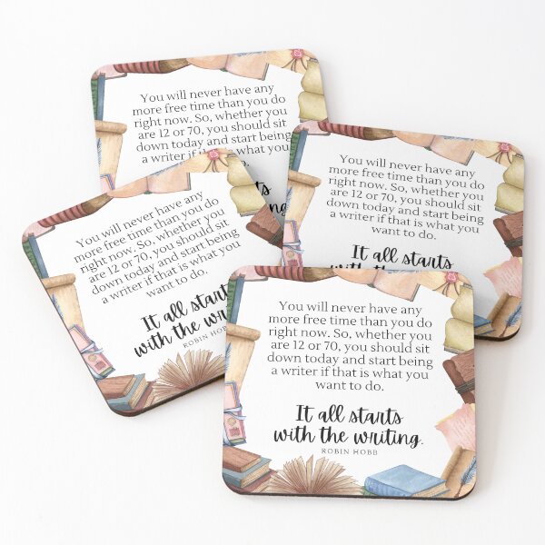 Item preview, Robin Hobb writing quote designed and sold by themumwhoreads.