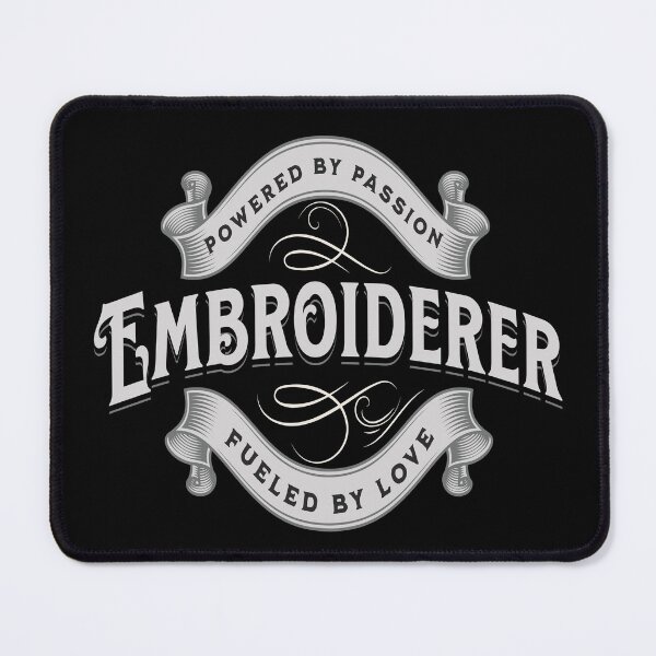 Item preview, Embroiderer powered by passion fueled by love jewelry maker gift ornamental ribbon designed and sold by MetalicBabe.