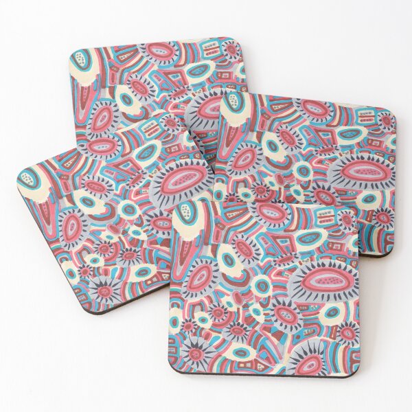 Item preview, Floating Glowing Oval Donut Pattern designed and sold by inklets.