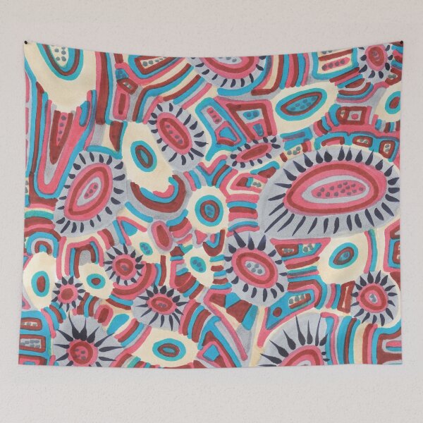 Item preview, Floating Glowing Oval Donut Pattern designed and sold by inklets.