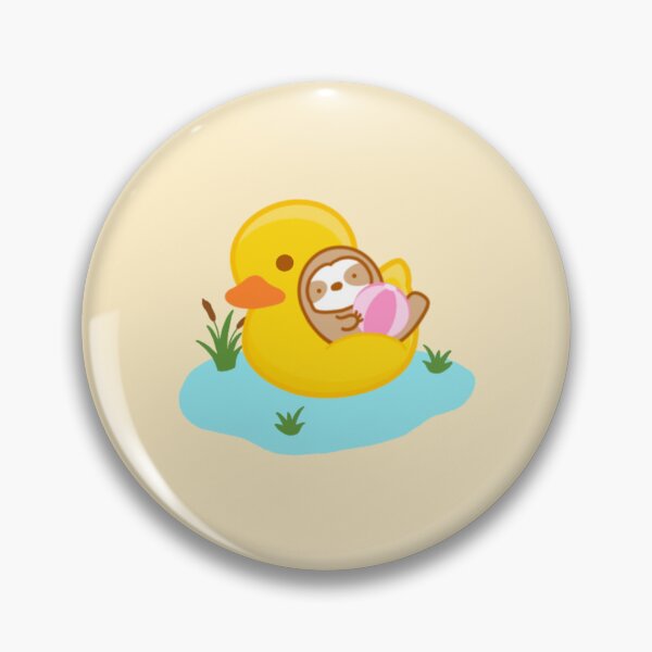 Item preview, Cute Yellow Rubber Duckie in a Pond Sloth designed and sold by theslothinme.