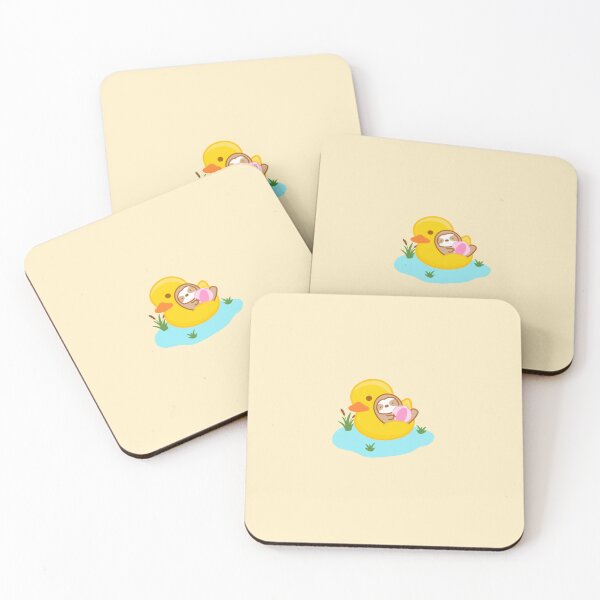 Item preview, Cute Yellow Rubber Duckie in a Pond Sloth designed and sold by theslothinme.