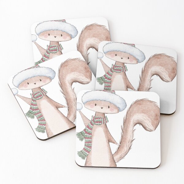 Item preview, Cute Squirrel in a Scarf and Hat designed and sold by PrancingPumpkin.