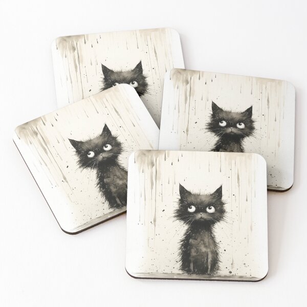 Item preview, Hairy Cute Cat On Distressed Background designed and sold by stRAWprints.