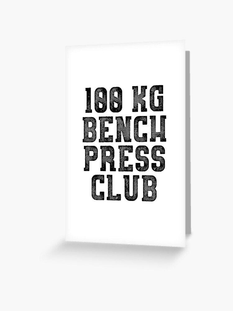 100KG Bench Press Club T Shirt Stickers Gym Crossfit Fitness