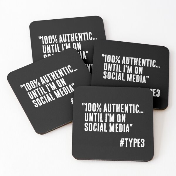 Item preview, Enneagram Type 3 Funny Quote 100% Authentic until I'm on Social Media The Performer The Achiever designed and sold by JapanBubble.