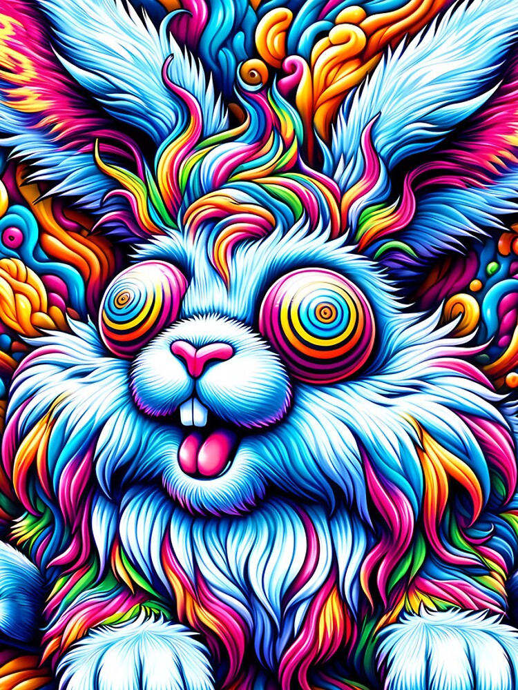 Thumbnail 4 of 4, iPhone Case, Psychedelic Rabbit designed and sold by NeatSplash.