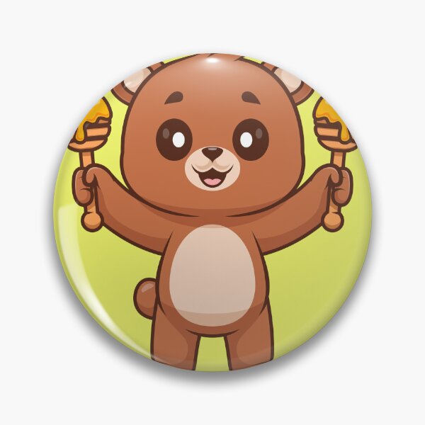 Item preview, Cute Bear with Honey Stick designed and sold by hjian8219.