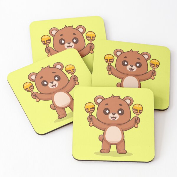Item preview, Cute Bear with Honey Stick designed and sold by hjian8219.