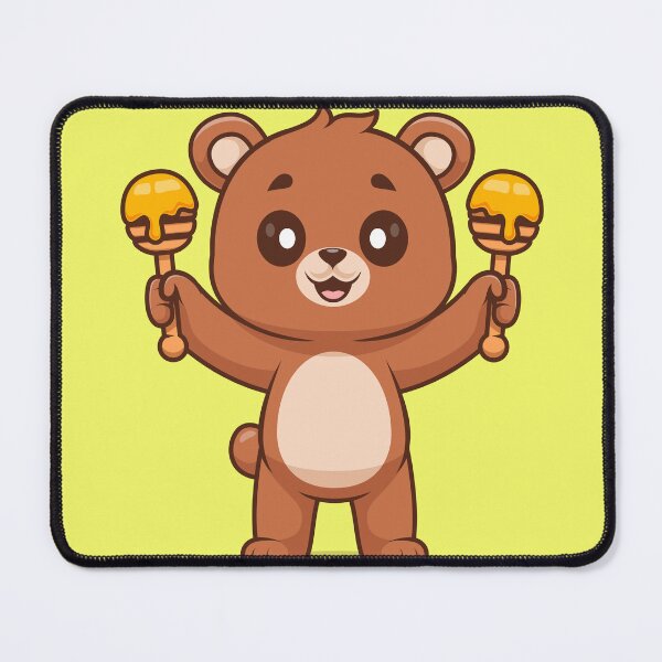 Item preview, Cute Bear with Honey Stick designed and sold by hjian8219.