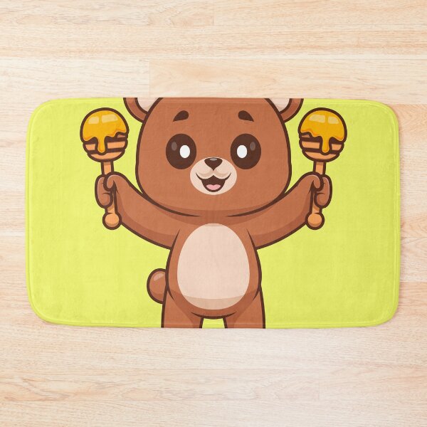 Item preview, Cute Bear with Honey Stick designed and sold by hjian8219.