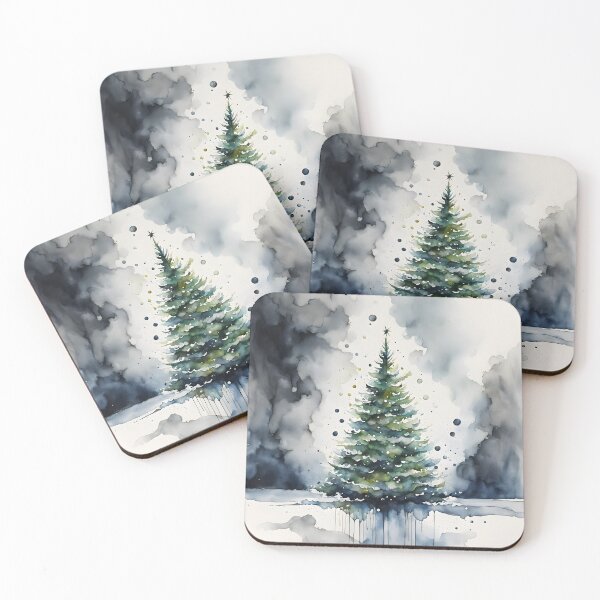 Item preview, Christmas tree / watercolor designed and sold by aiartistmarket.