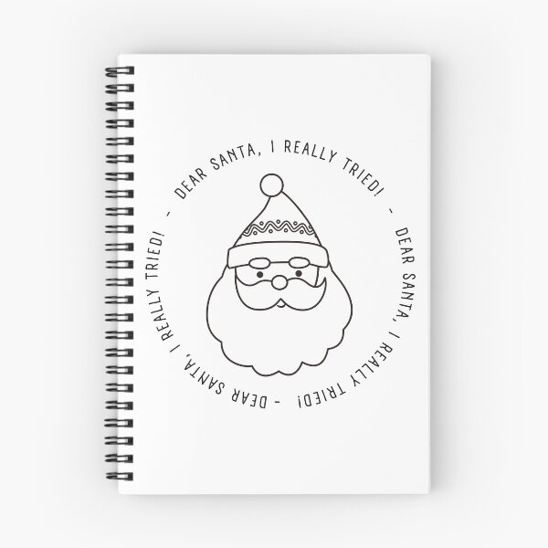 Item preview, Christmas Humor. Rude, Offensive, Inappropriate Christmas Card. Dear Santa, I Really Tried. Black designed and sold by That Cheeky Tee.