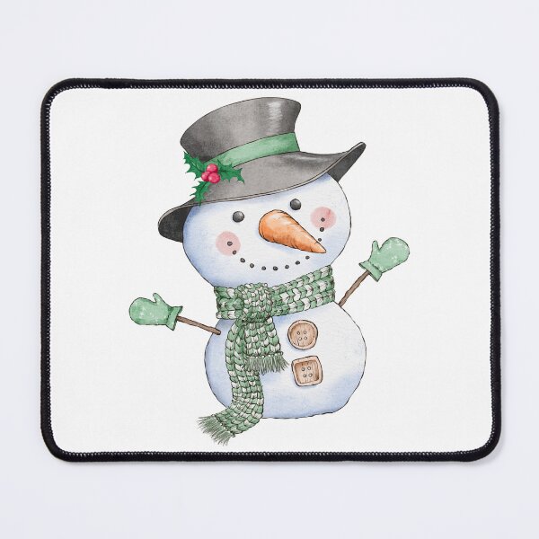 Item preview, Cute Snowman with Green Scarf and Mittens designed and sold by PrancingPumpkin.