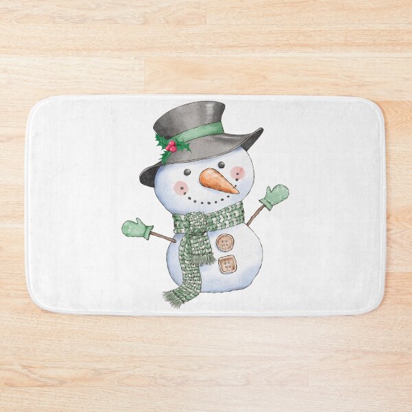 Item preview, Cute Snowman with Green Scarf and Mittens designed and sold by PrancingPumpkin.