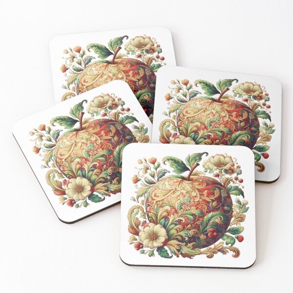 Item preview, Antique art with openwork apples and flower patterns. designed and sold by Natcharee.