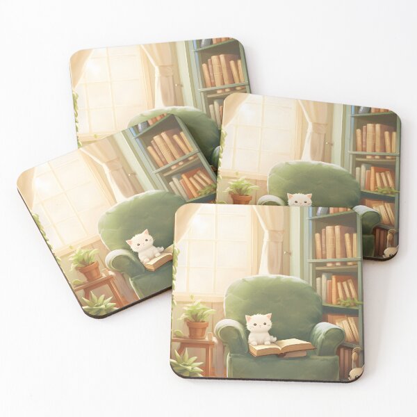Item preview, Happy Reading Kitty Corner designed and sold by aurahealing.