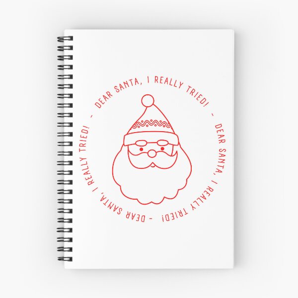 Item preview, Christmas Humor. Rude, Offensive, Inappropriate Christmas Card. Dear Santa, I Really Tried. Red designed and sold by That Cheeky Tee.
