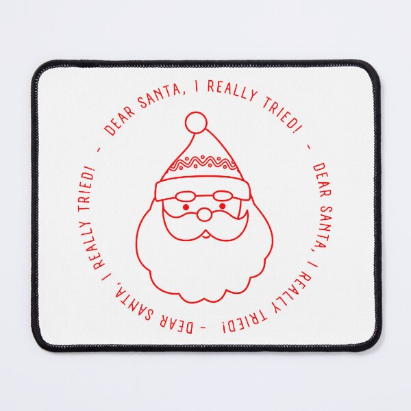 Item preview, Christmas Humor. Rude, Offensive, Inappropriate Christmas Card. Dear Santa, I Really Tried. Red designed and sold by That Cheeky Tee.