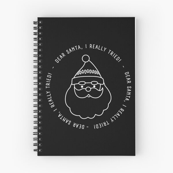 Item preview, Christmas Humor. Rude, Offensive, Inappropriate Christmas Card. Dear Santa, I Really Tried. White designed and sold by That Cheeky Tee.