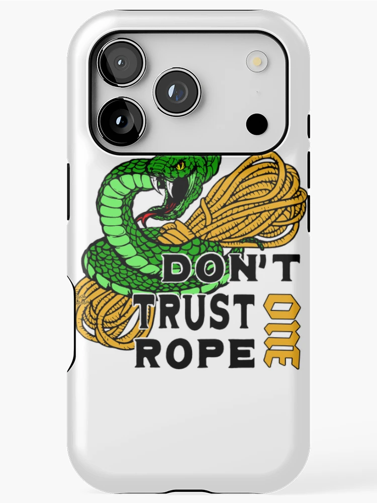 Thumbnail 1 of 4, iPhone Case, One Rope; Do not Trust; Rope Access; designed and sold by StickerApe.