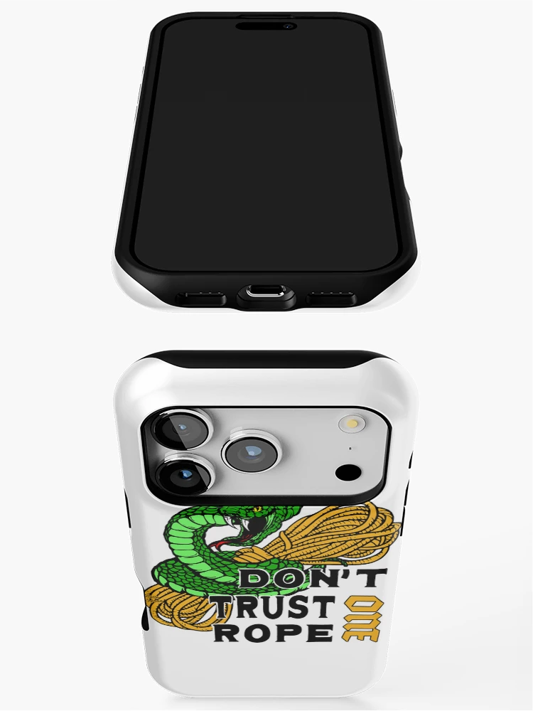 Thumbnail 3 of 4, iPhone Case, One Rope; Do not Trust; Rope Access; designed and sold by StickerApe.