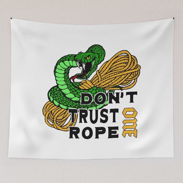Item preview, One Rope; Do not Trust; Rope Access; designed and sold by StickerApe.