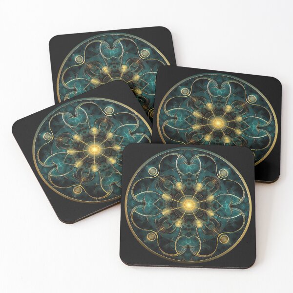 Item preview, Cyber Mandala | Golden Flowers designed and sold by Fractal-Graphic.