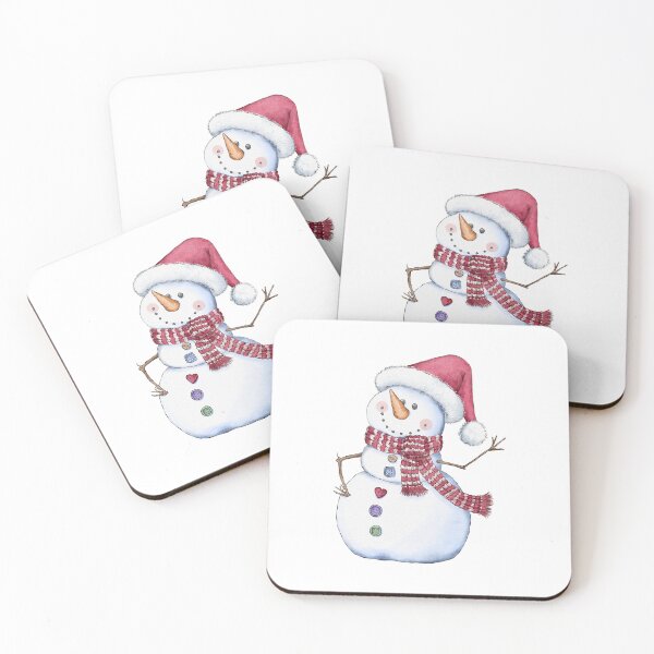 Item preview, Cute Snowman with Red Scarf and Mittens designed and sold by PrancingPumpkin.