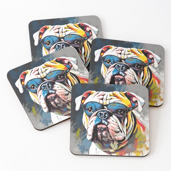 Item preview, colorful Bull dog designed and sold by extraorddesigns.