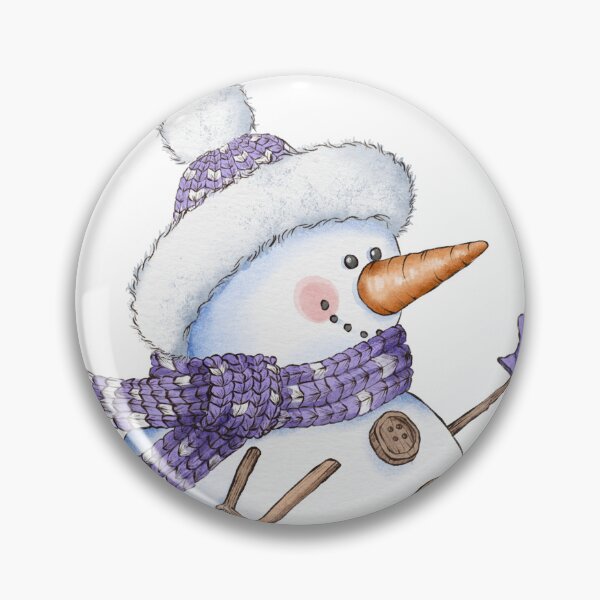 Item preview, Cute Snowman with Purple Scarf and Mittens designed and sold by PrancingPumpkin.